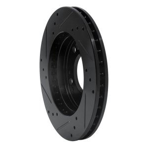 Chrysler SEBRING Brake Rotor (1) - Front Right - R1 Concepts - Drilled & Slotted - Black - `90-`05